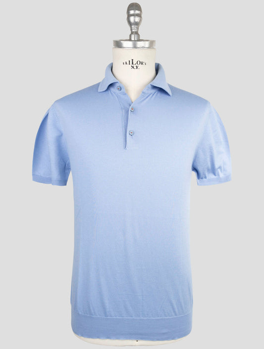 Kiton Light Blue Cotton Polo