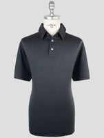 Kiton Dark Gray Silk Cotton Polo