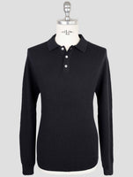 Kiton Blue Cotton Silk Sweater Polo