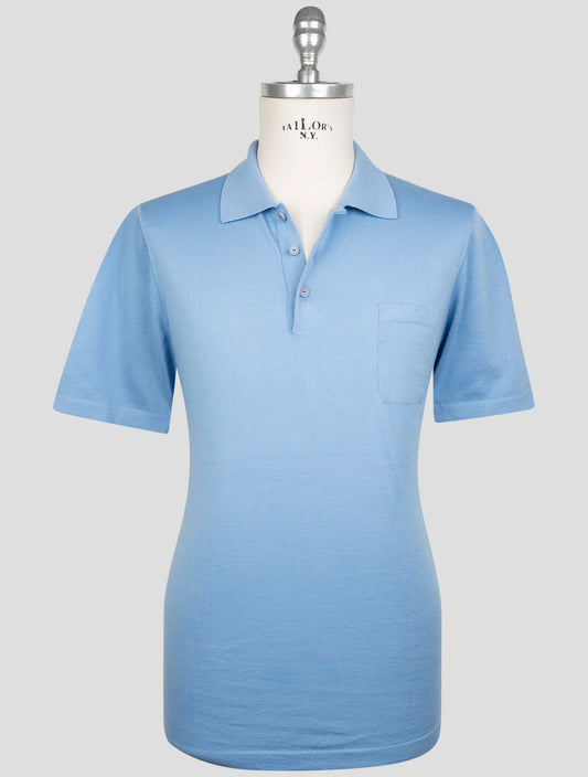 Kiton Light blue Cotton Polo