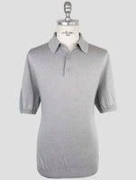 Kiton Gray Silk Cashmere Linen Polo