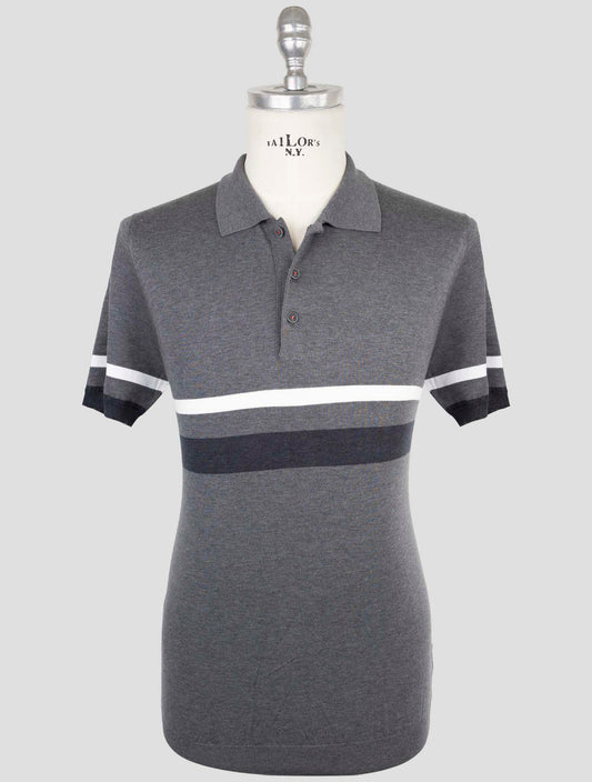 Kiton Gray Cotton Polo