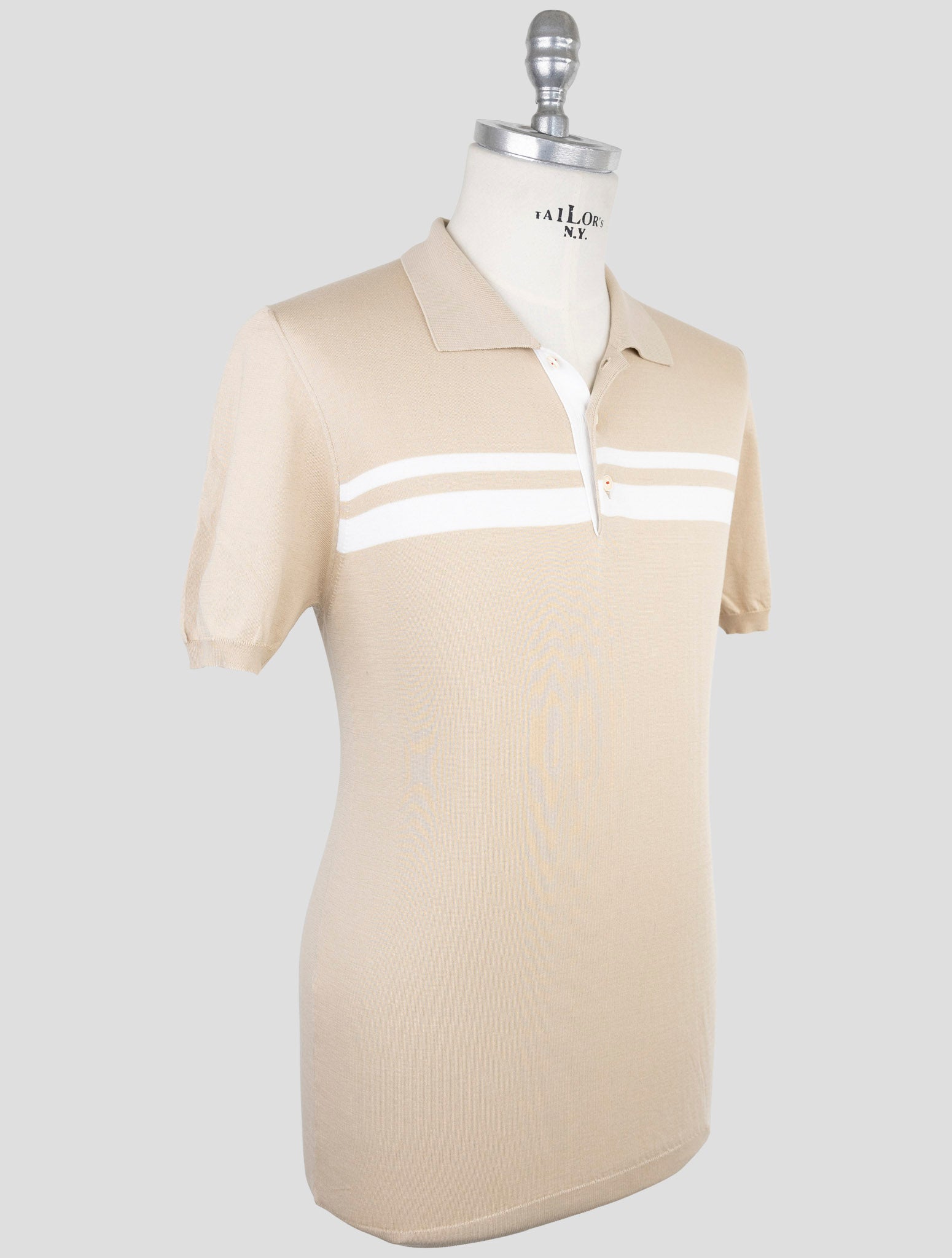 Kiton Beige Cotton Polo