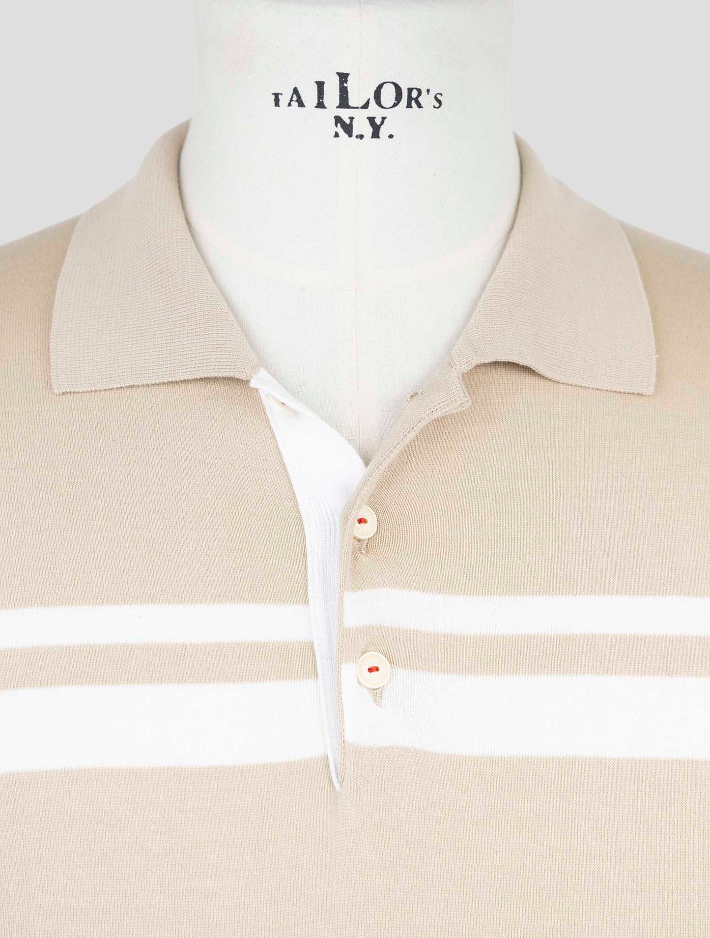 Kiton Beige Cotton Polo
