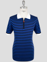 Kiton Black Blue Cotton Polo