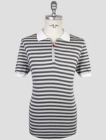 Kiton Gray Cotton Polo Half Zip