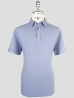 Kiton Blue Cotton Polo