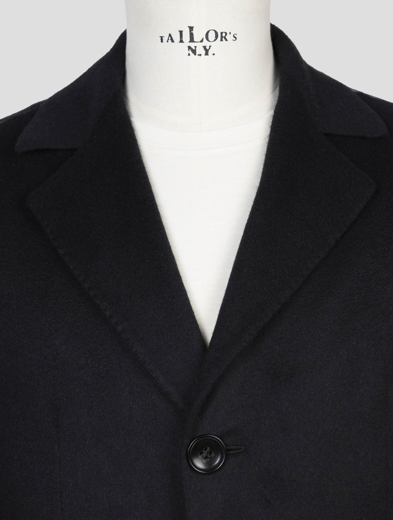 Kiton Black Cashmere Overcoat