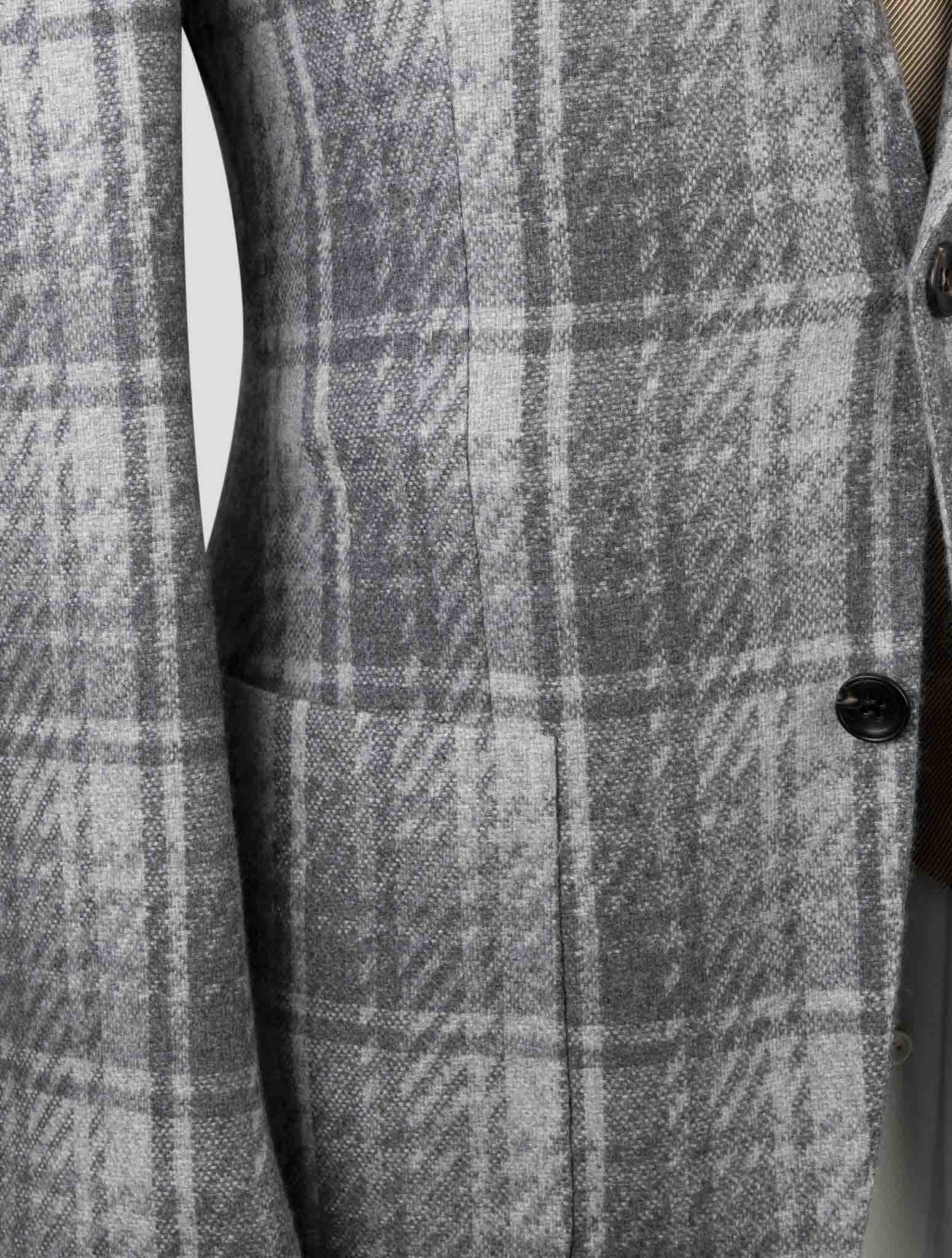 Kiton Gray Cashmere  Blazer