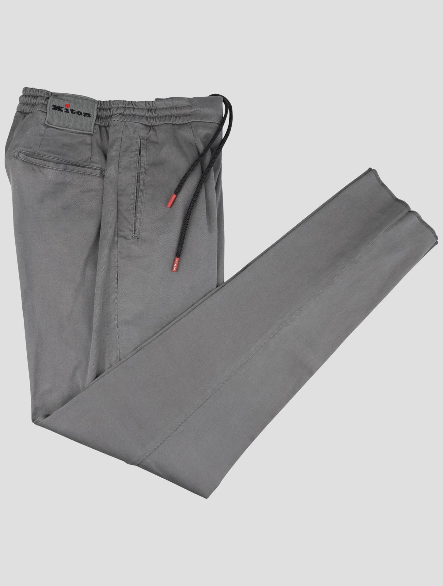 Kiton Gray Lyocell Cotton Ea Pants