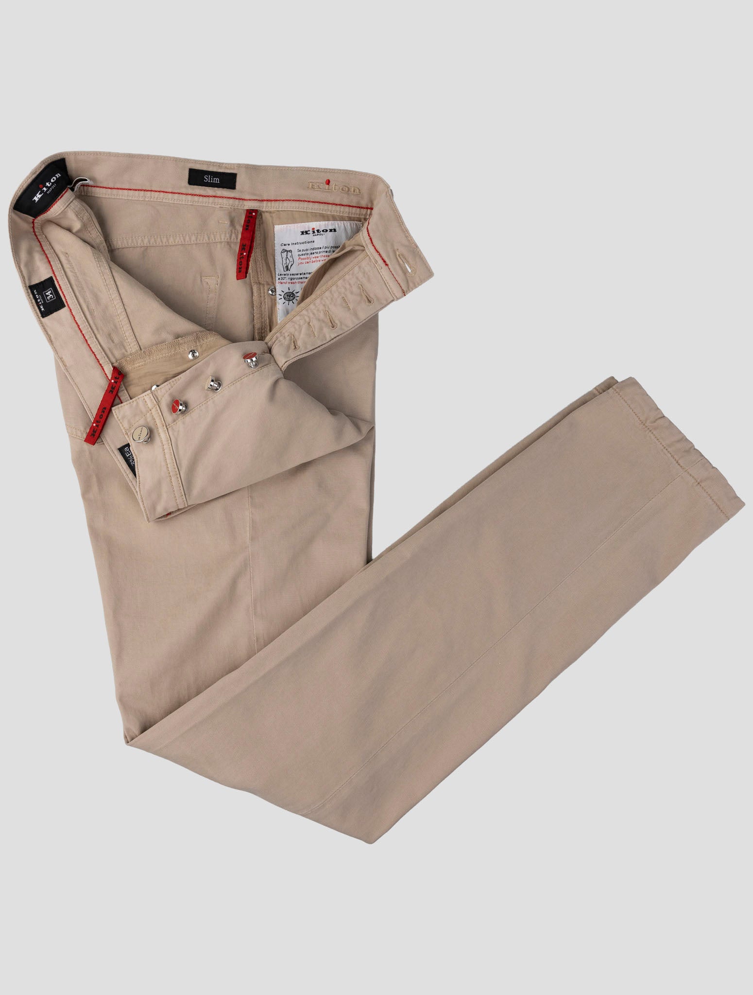 Kiton Beige Linen Cotton Ea Jeans