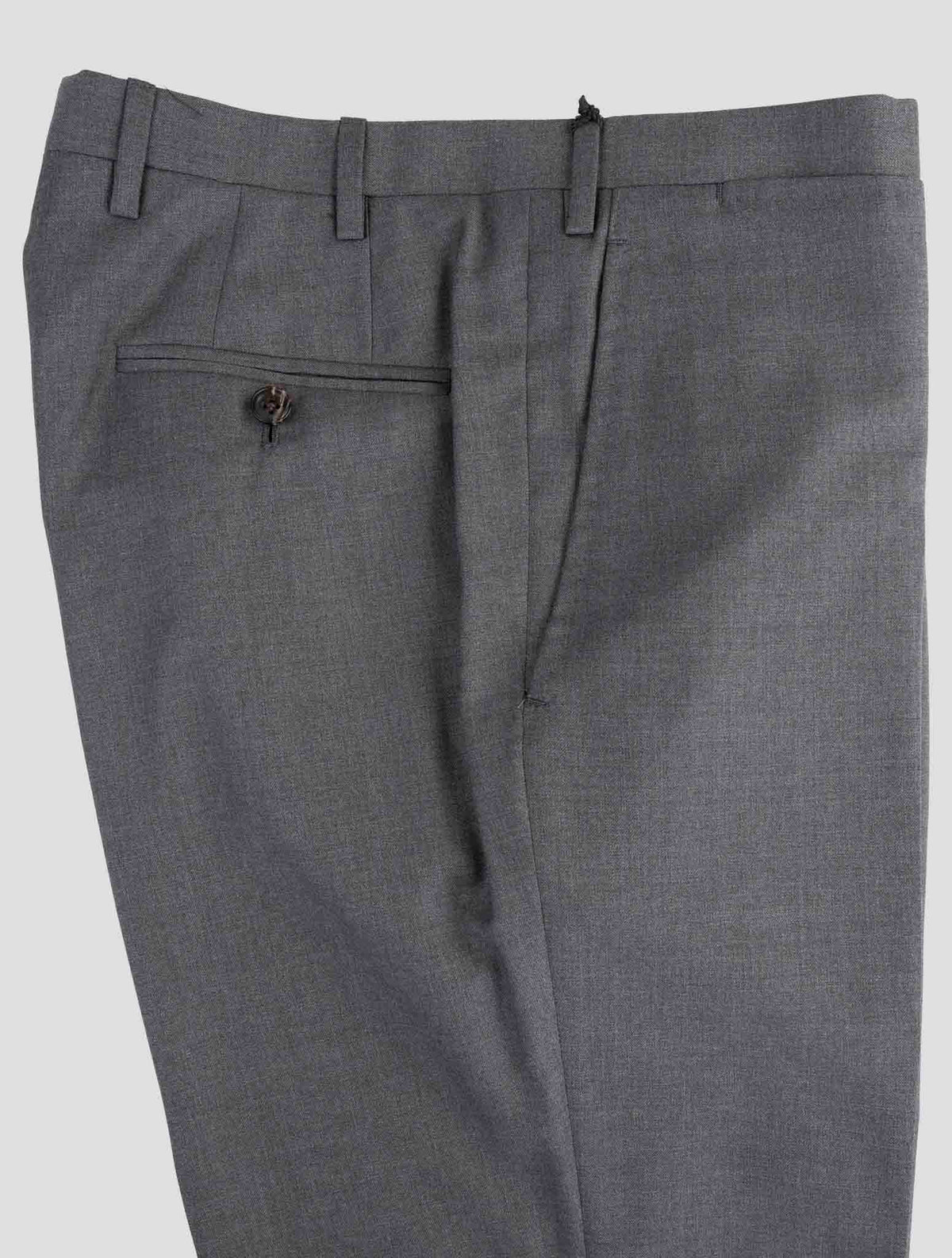Kiton Gray Wool Dress Pants