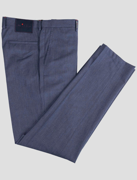 Kiton Blue Cashmere Dress Pants
