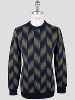 Kiton Blue Green Cashmere Sweater Crewneck