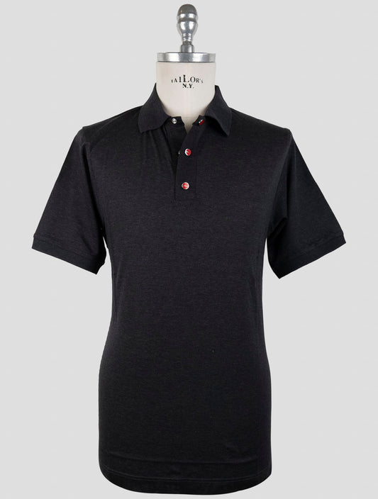 Kiton Dark Gray Cotton Polo