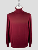Kiton Burgundy Wool Sweter Turtleneck