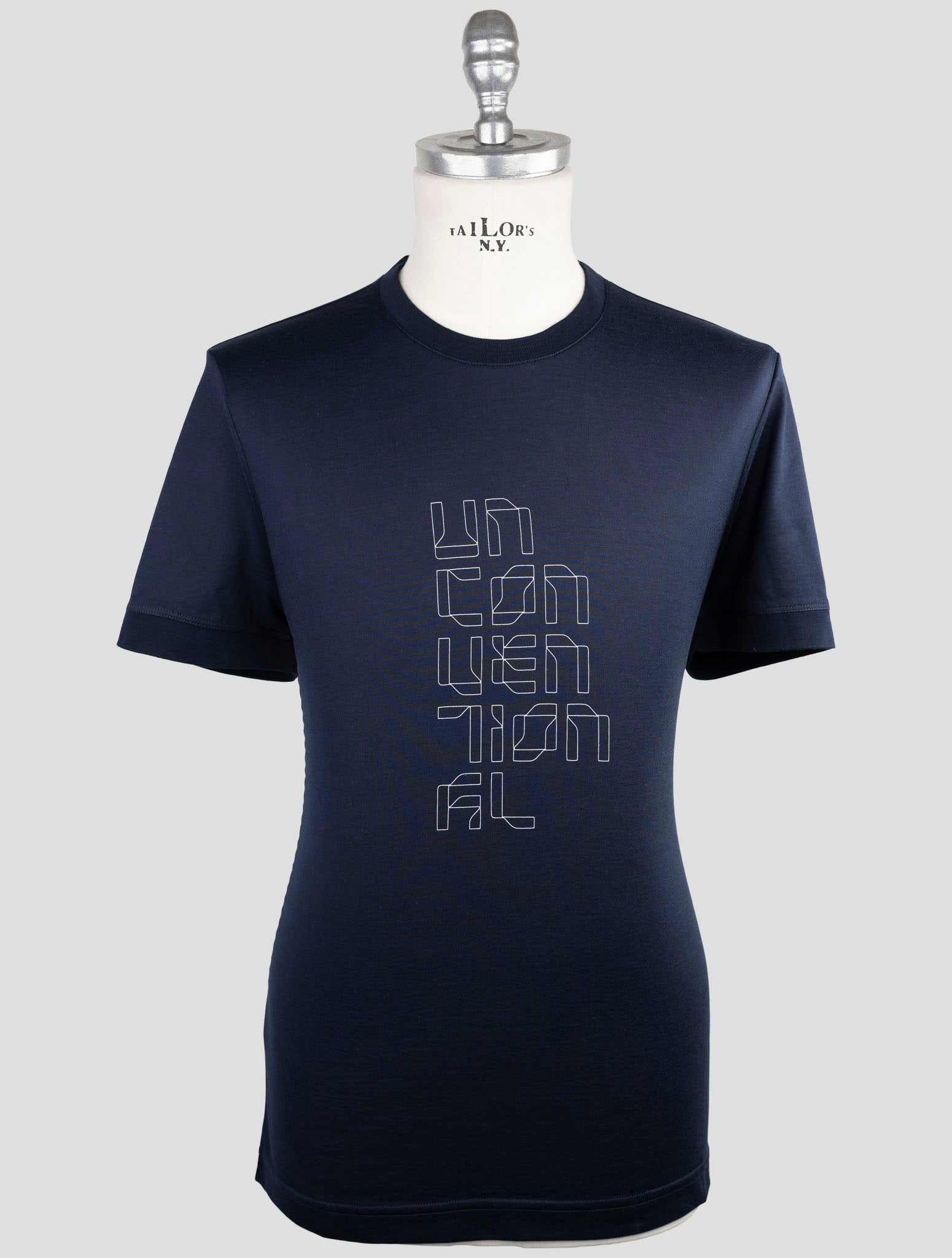 Kiton Knt Blue Cotton T-Shirt