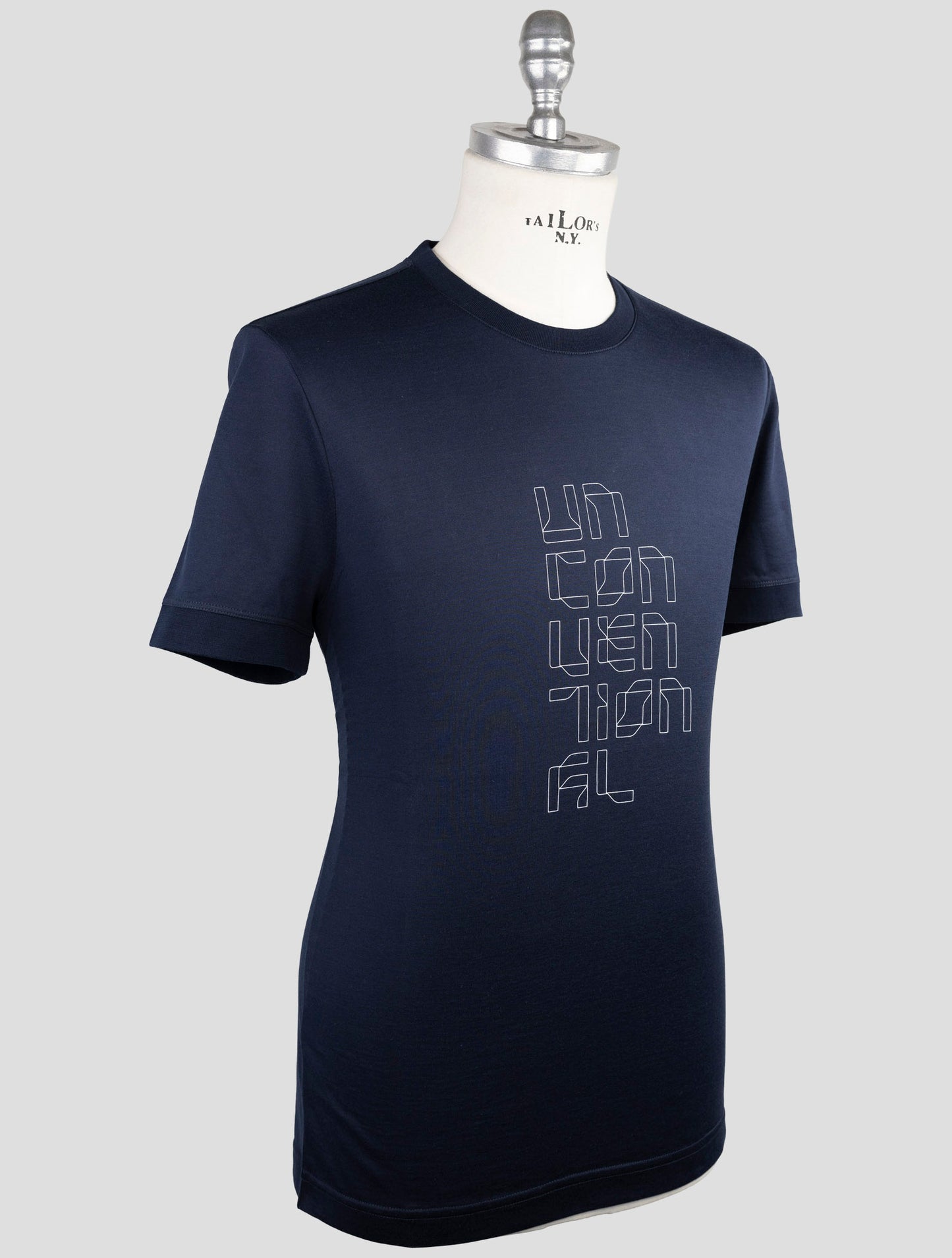 Kiton Knt Blue Cotton T-Shirt
