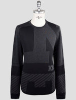 Kiton Knt Black Cotton Sweater Crewneck