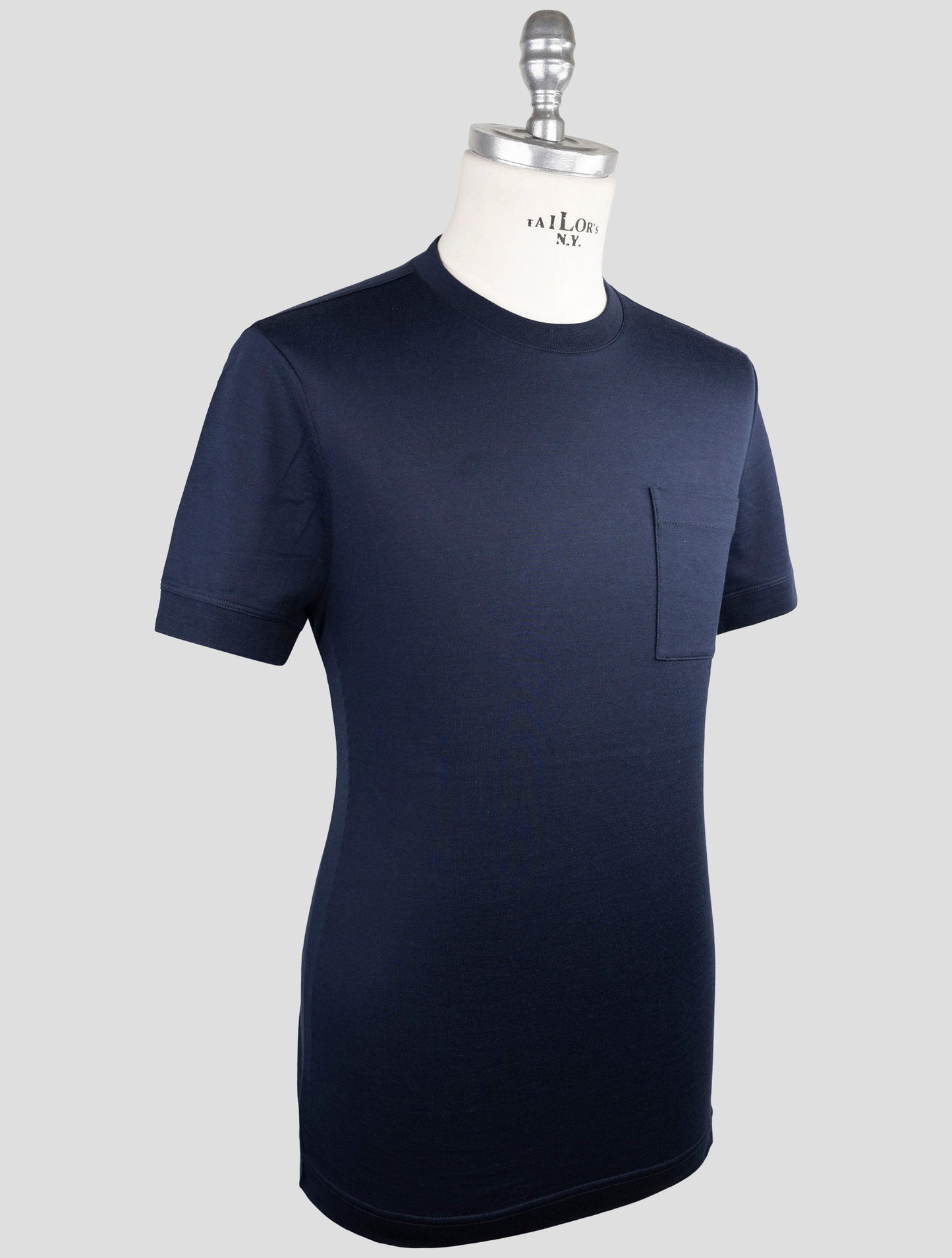 Kiton Knt Blue Cotton T-Shirt
