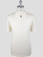 Kiton Knt White Virgin Wool Silk Polo
