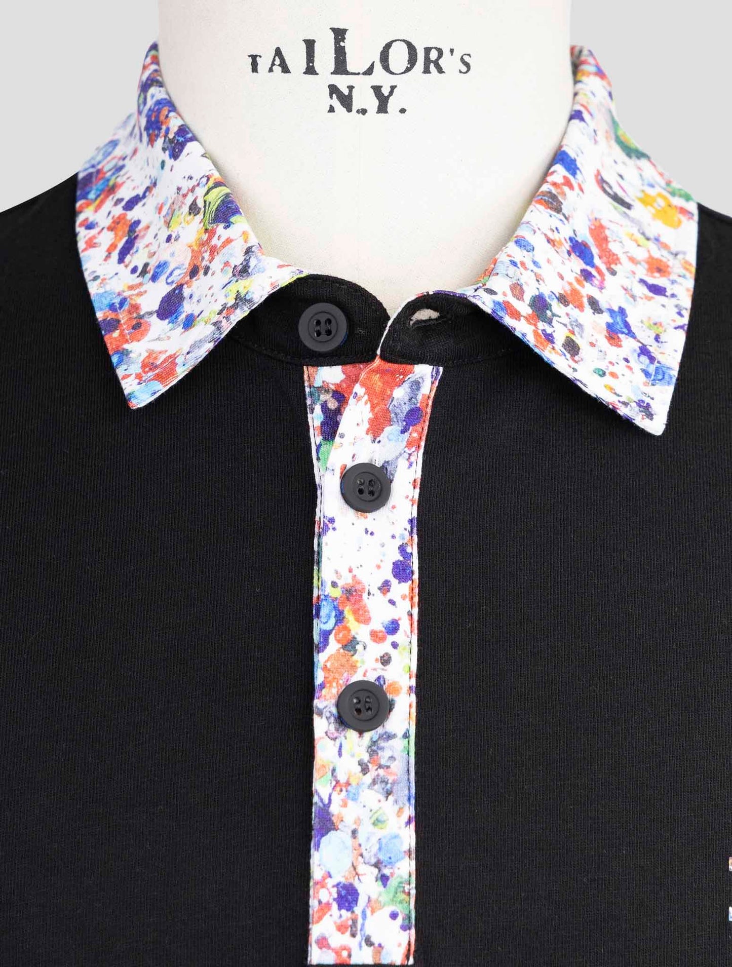 Kiton Knt Black Cotton Polo