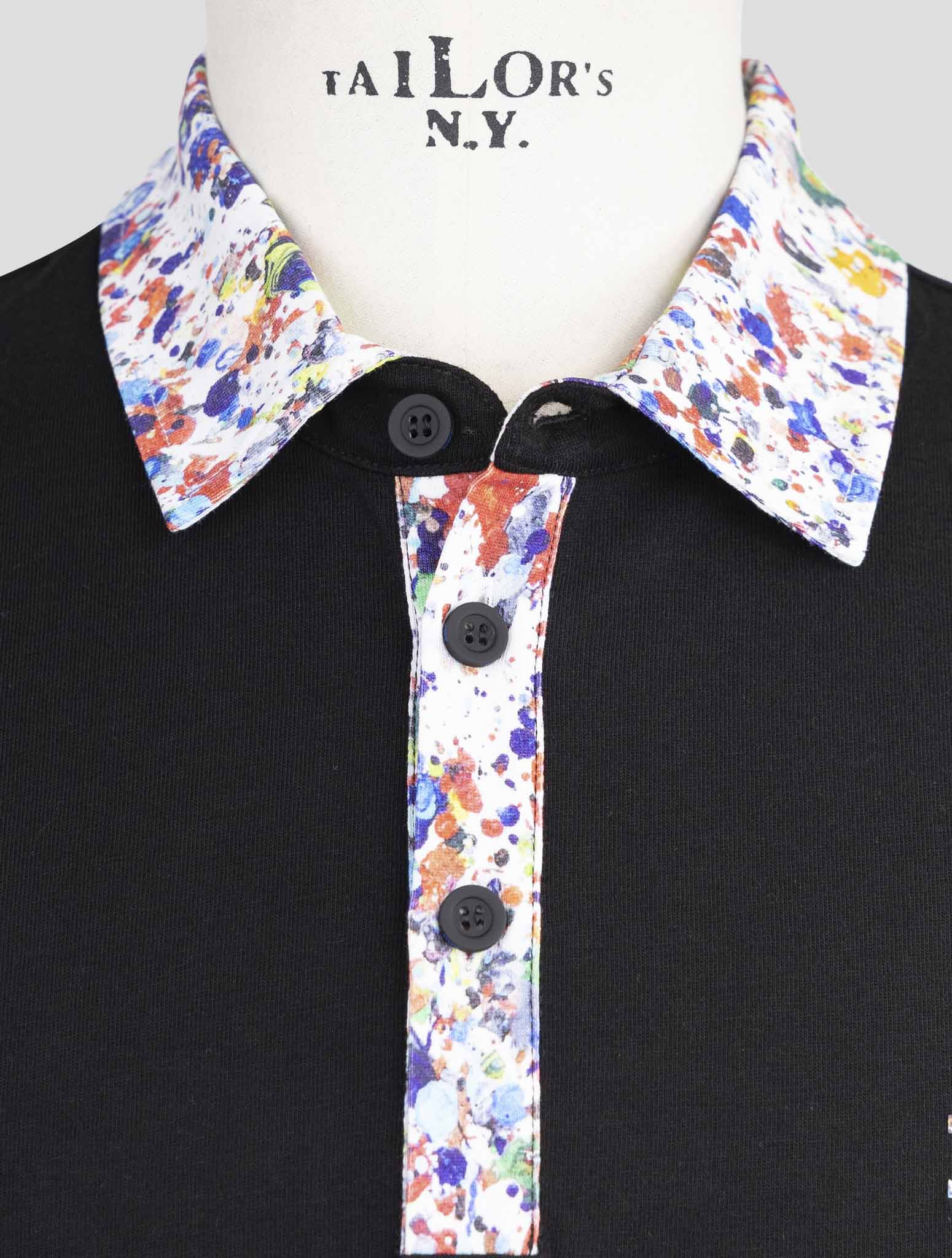 Kiton Knt Black Cotton Polo