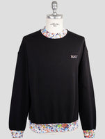 Kiton Knt Black Cotton Sweater Half Neck