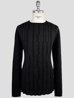 Kiton Knt Black Cashmere Wool Sweater Crewneck