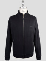 Kiton Knt Blue Cotton Sweater Full Zip