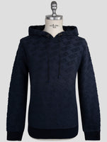 Kiton Knt Blue Cotton Pa Sweater Hoodie
