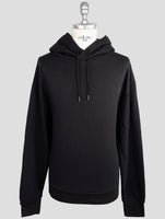 Kiton Knt Black Cotton Sweater Hoodie