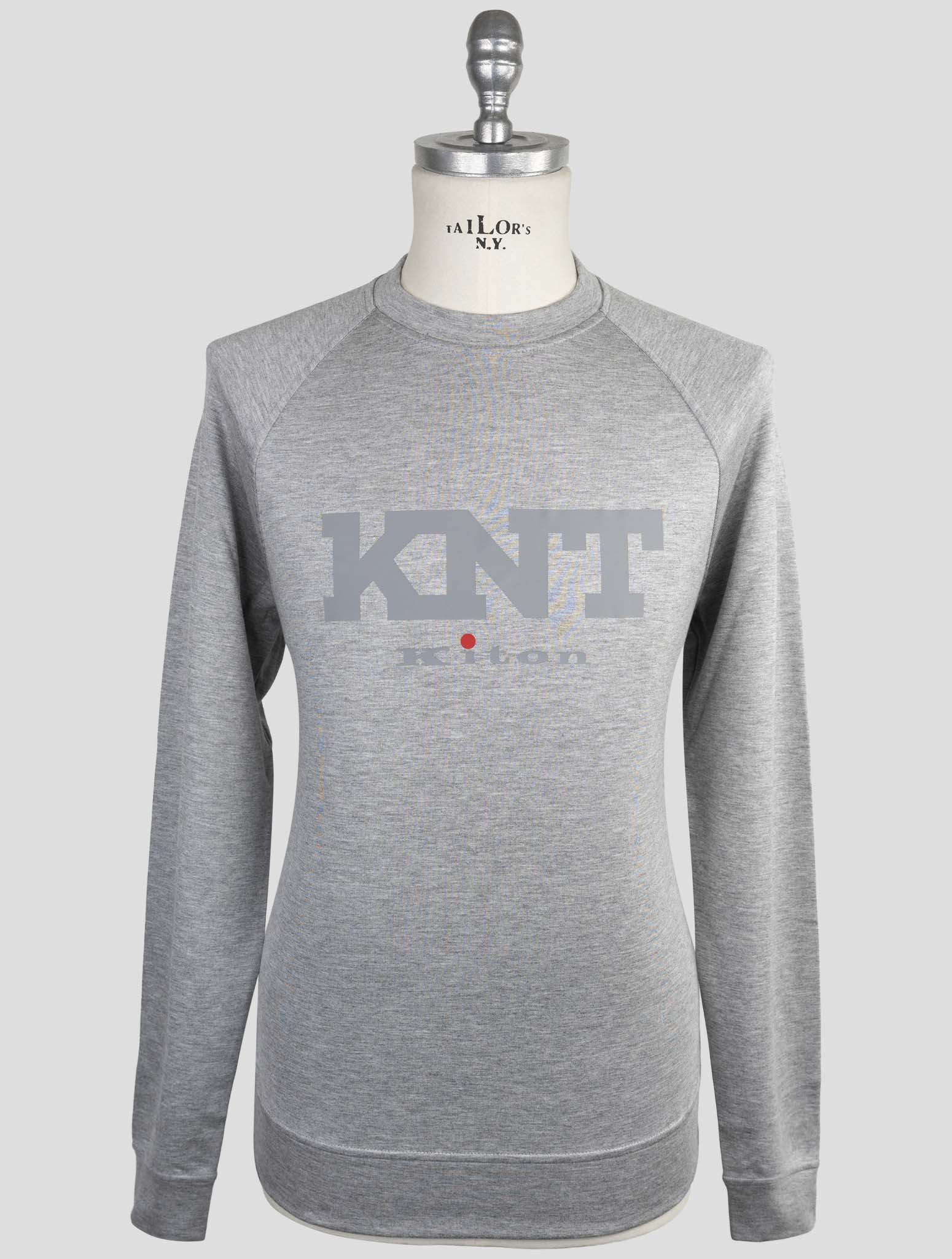 Kiton Knt Gray Viscose Ea Sweater Crewneck
