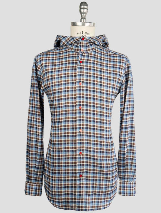 Kiton Multicolor Linen Ea Pl Cotton Shirt