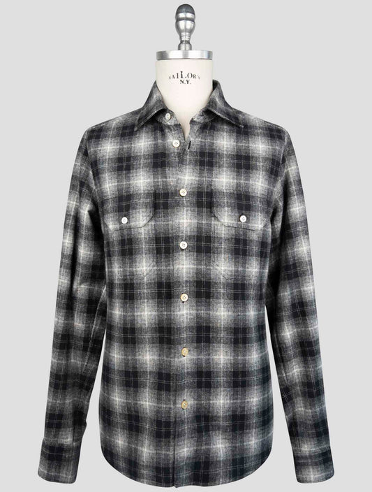 Kiton Gray Cotton Shirt