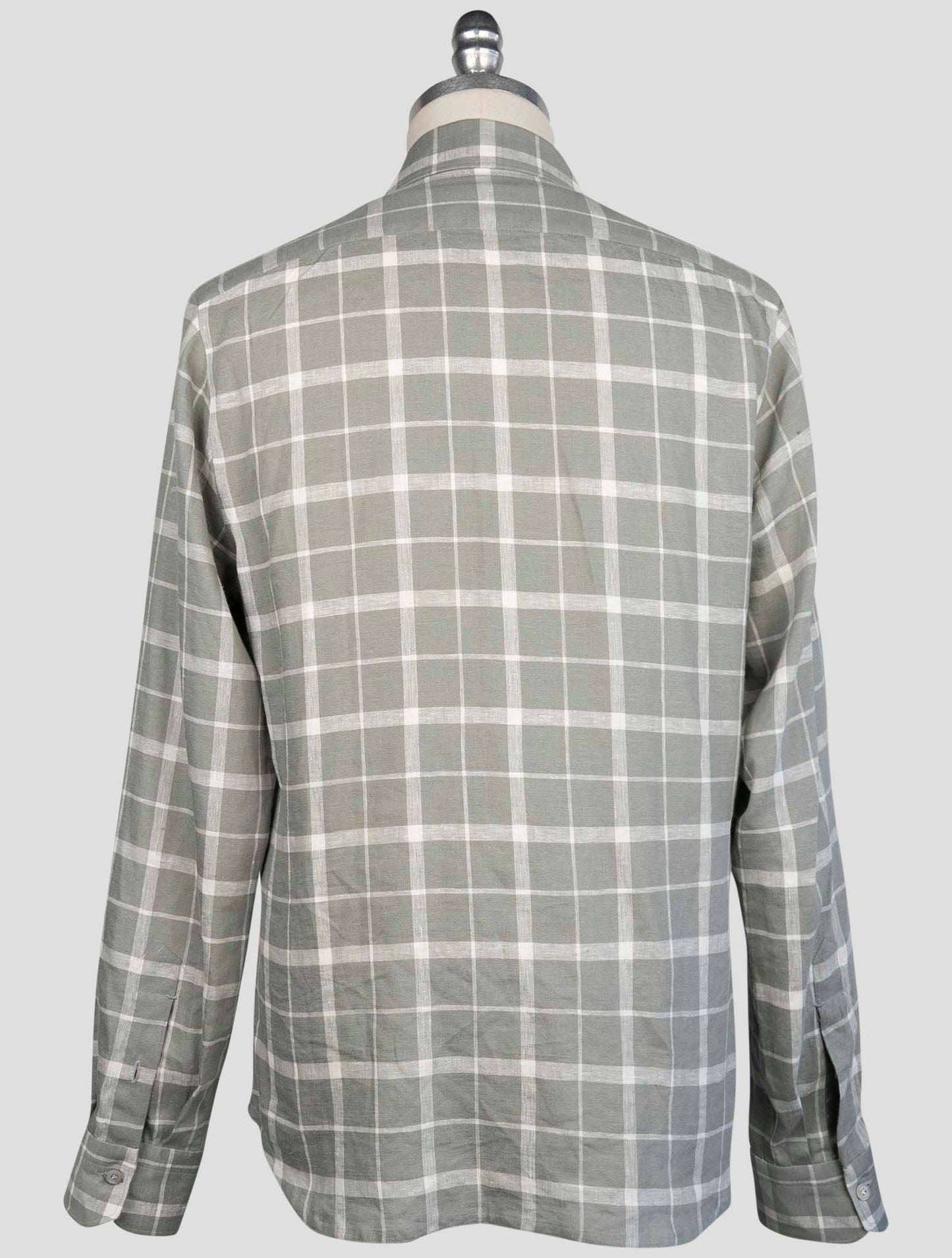 kiton Gray  Linen Ea Pl Shirt