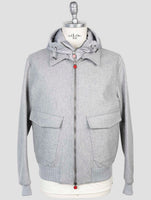 Kiton Gray Virgin Wool Coat