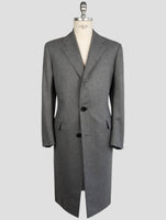 Kiton Gray Cashmere Pa Ea Overcoat