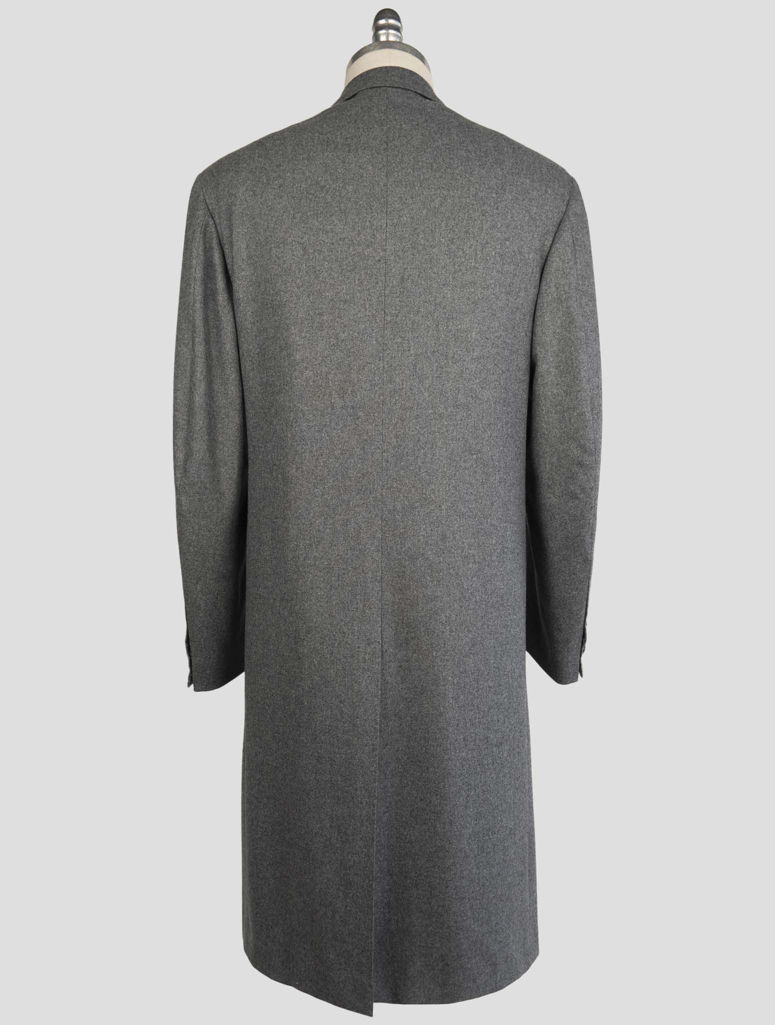 Kiton Gray Cashmere Pa Ea Overcoat