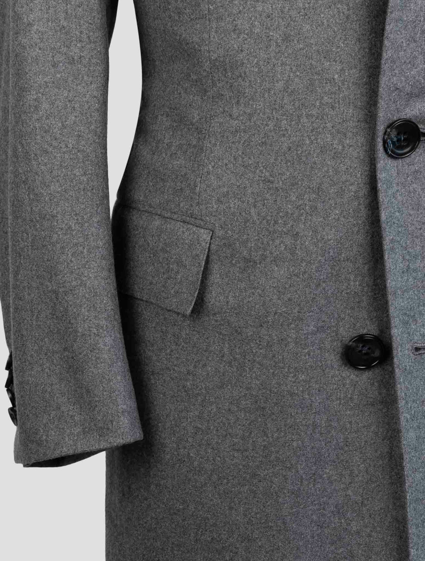 Kiton Gray Cashmere Pa Ea Overcoat