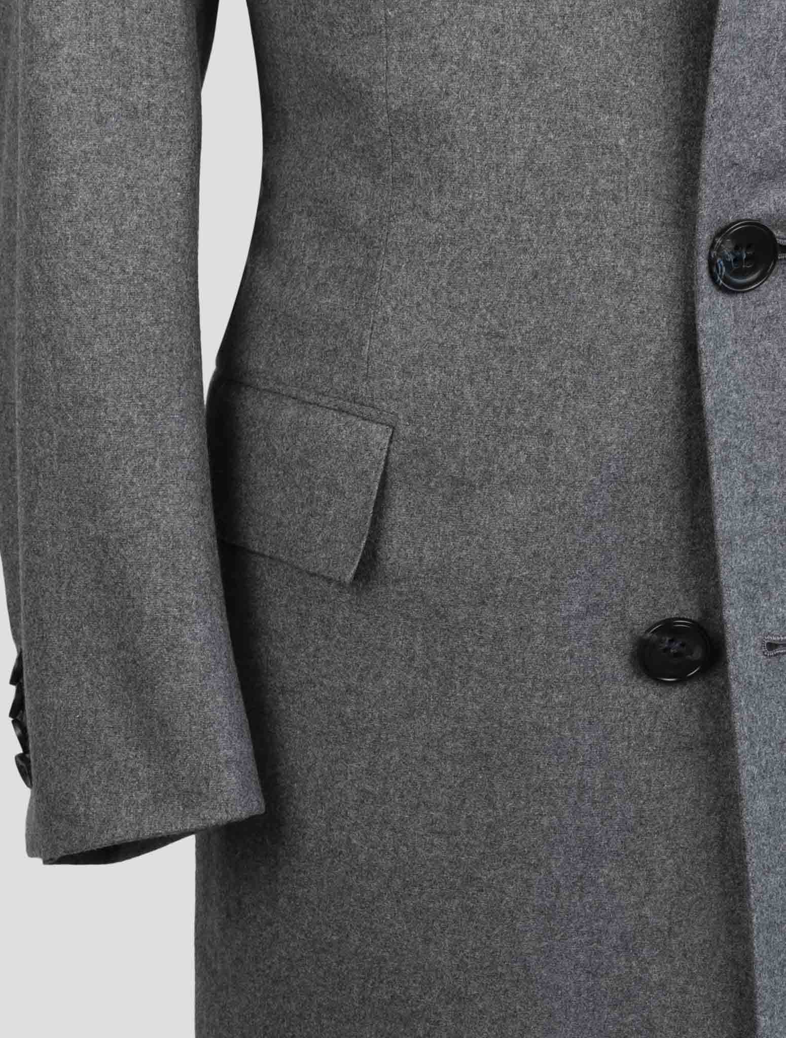 Kiton Gray Cashmere Pa Ea Overcoat