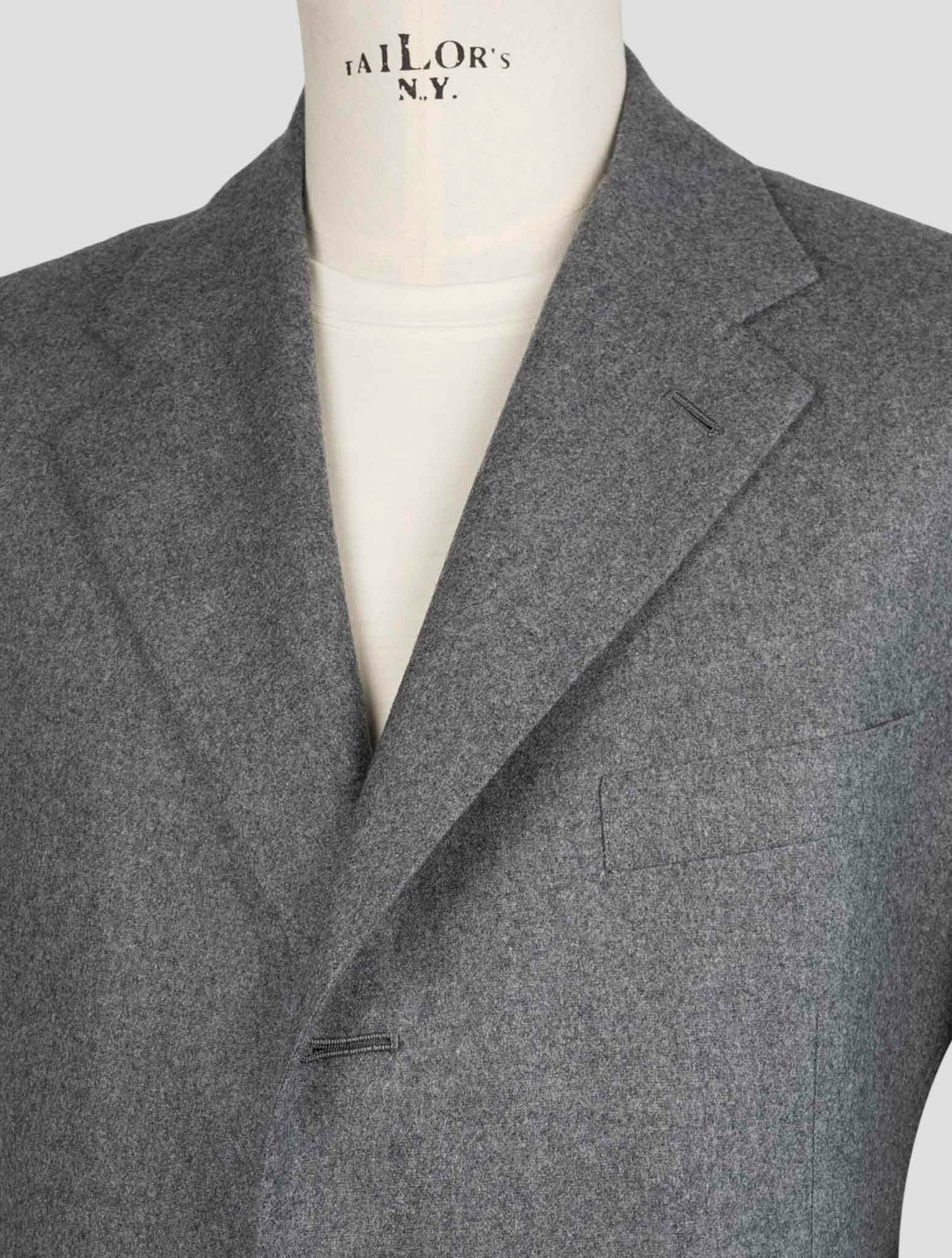 Kiton Gray Cashmere Pa Ea Overcoat