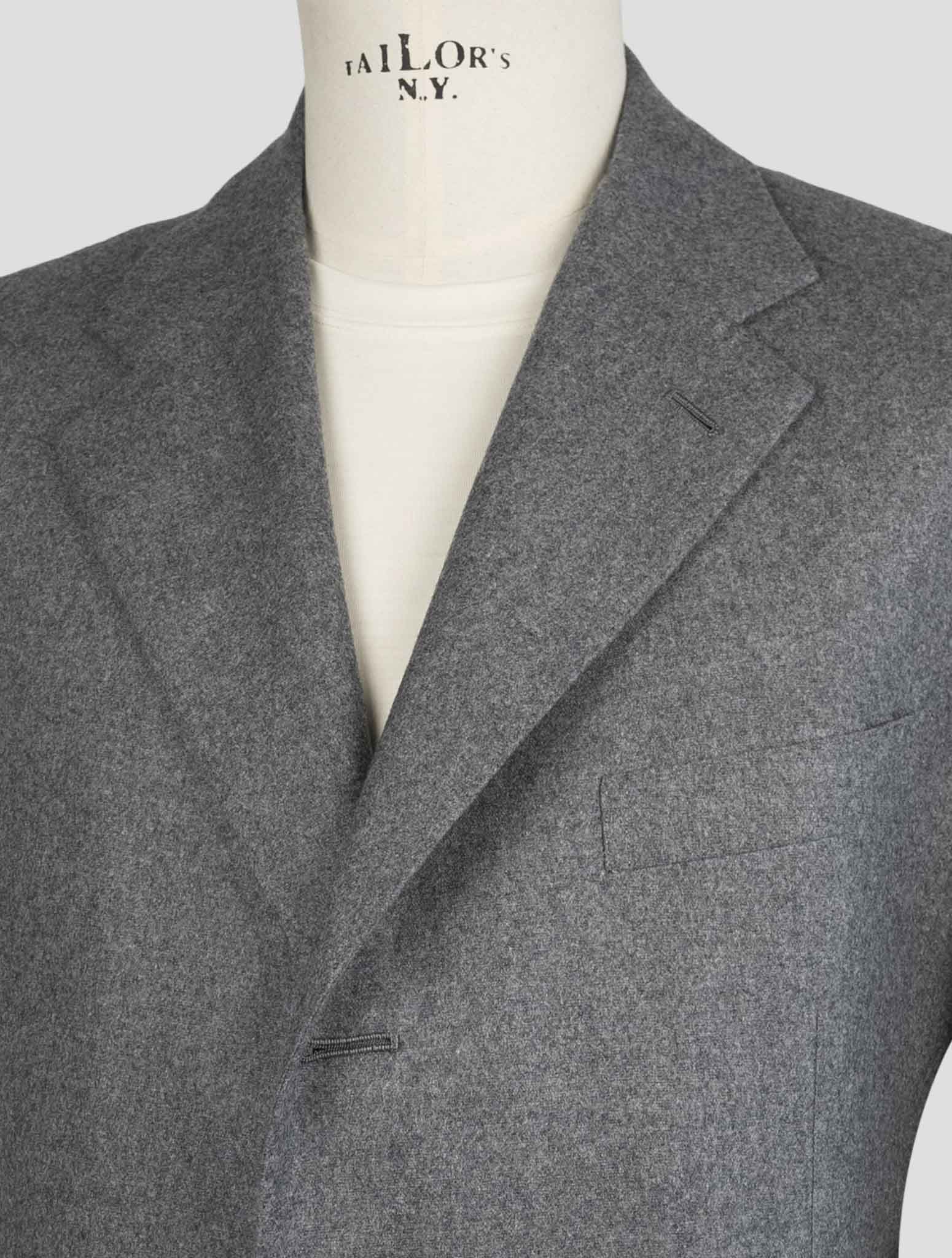 Kiton Gray Cashmere Pa Ea Overcoat