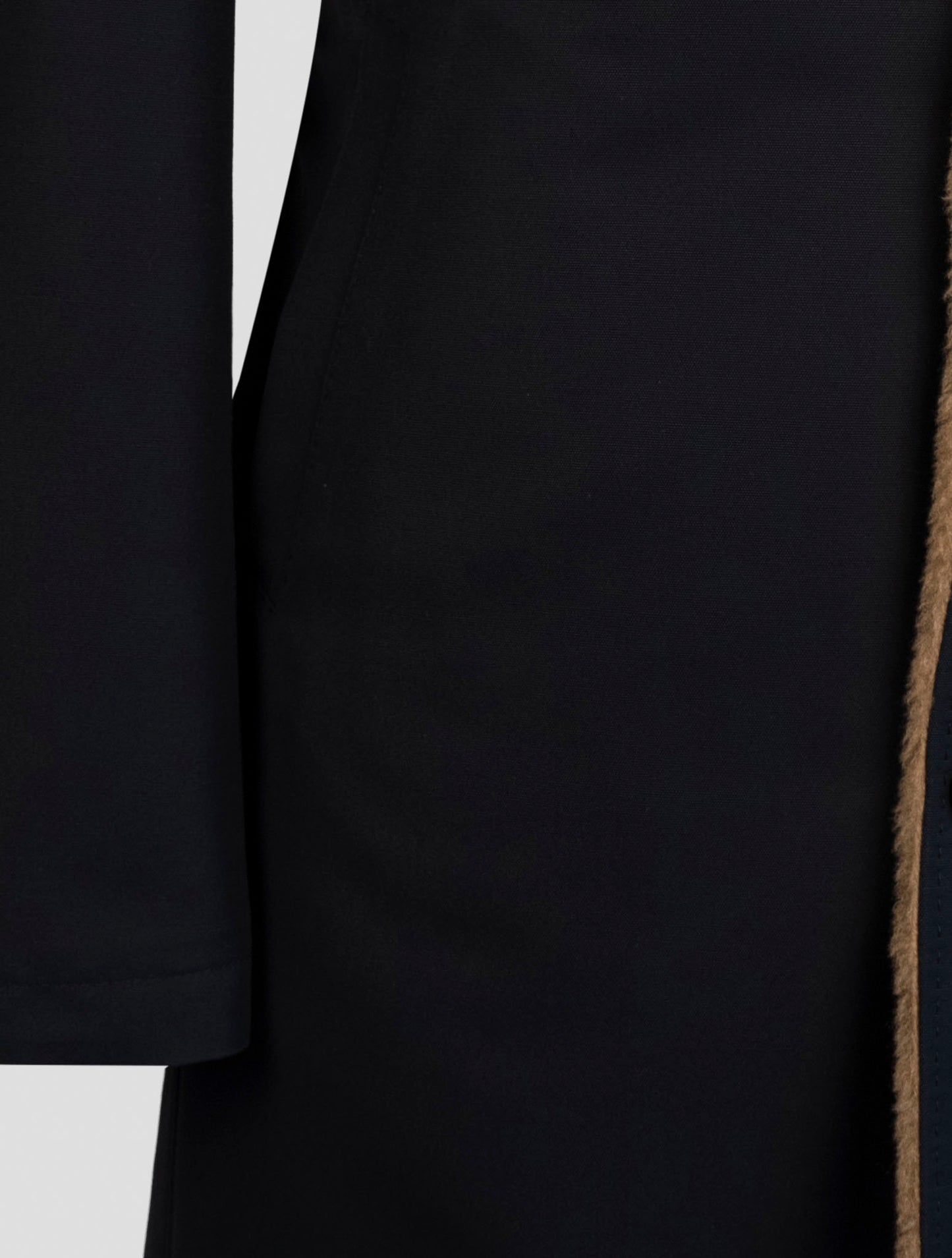 Kiton Blue Wool Pa Shearling Fur Overcoat