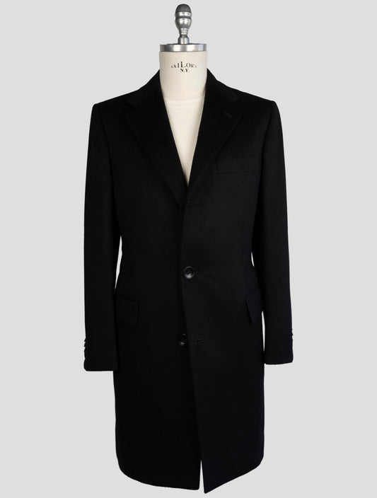 Kiton Black Cashmere Overcoat