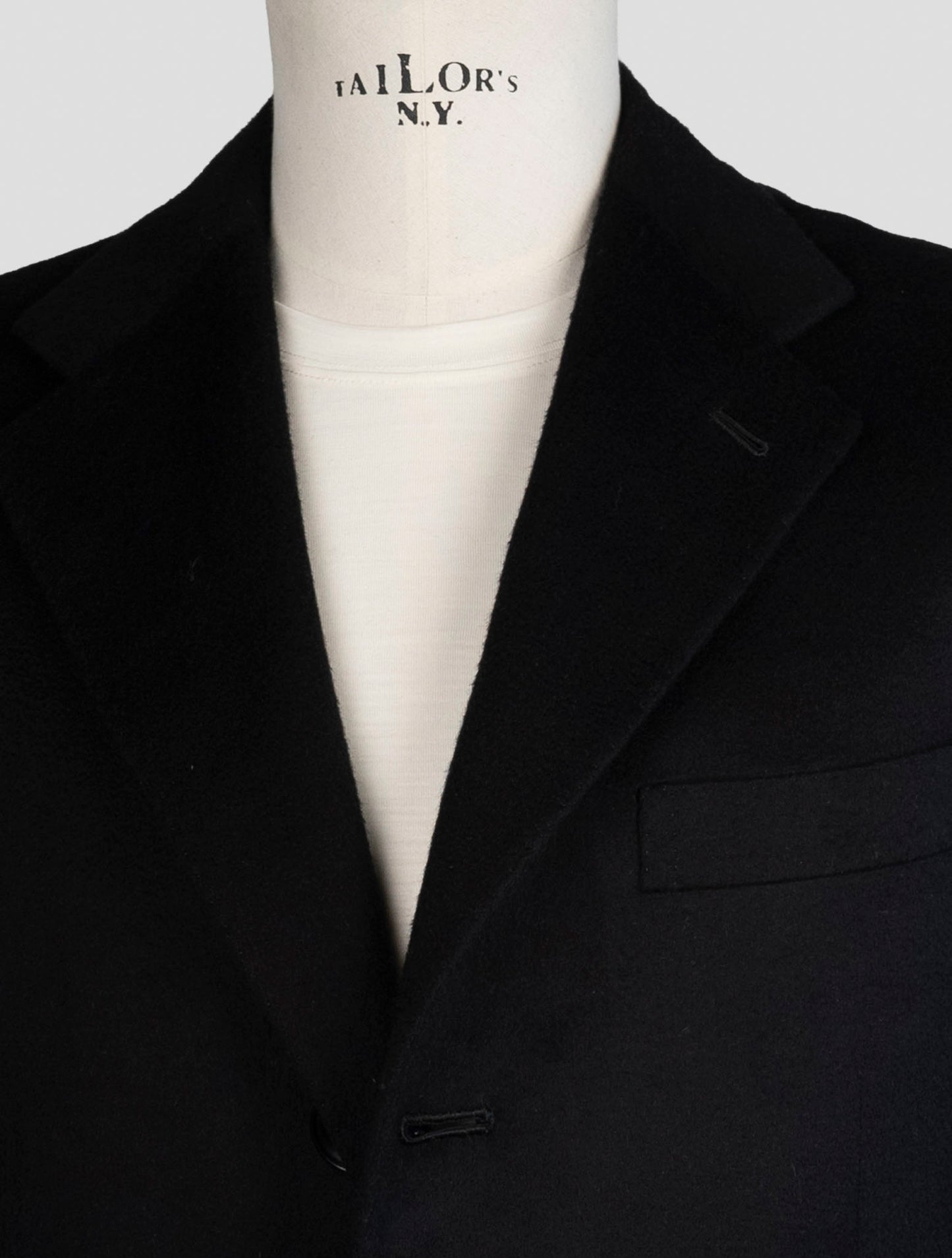 Kiton Black Cashmere Overcoat