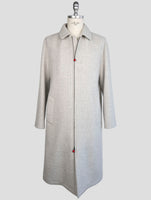 Kiton Gray Wool Cashmere Overcoat