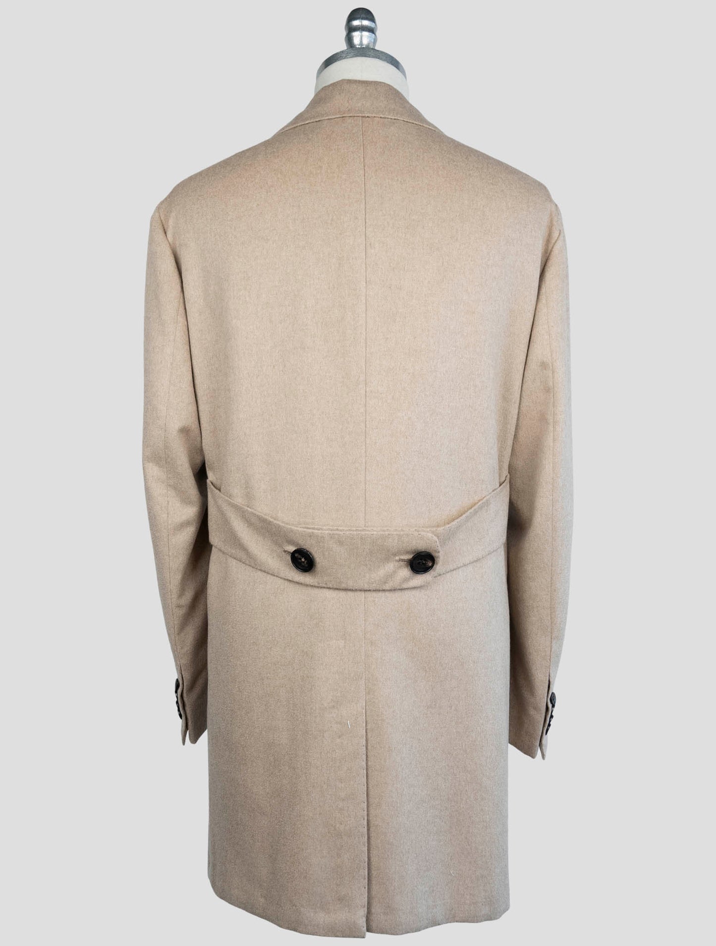 Kiton Beige Cashmere Overcoat