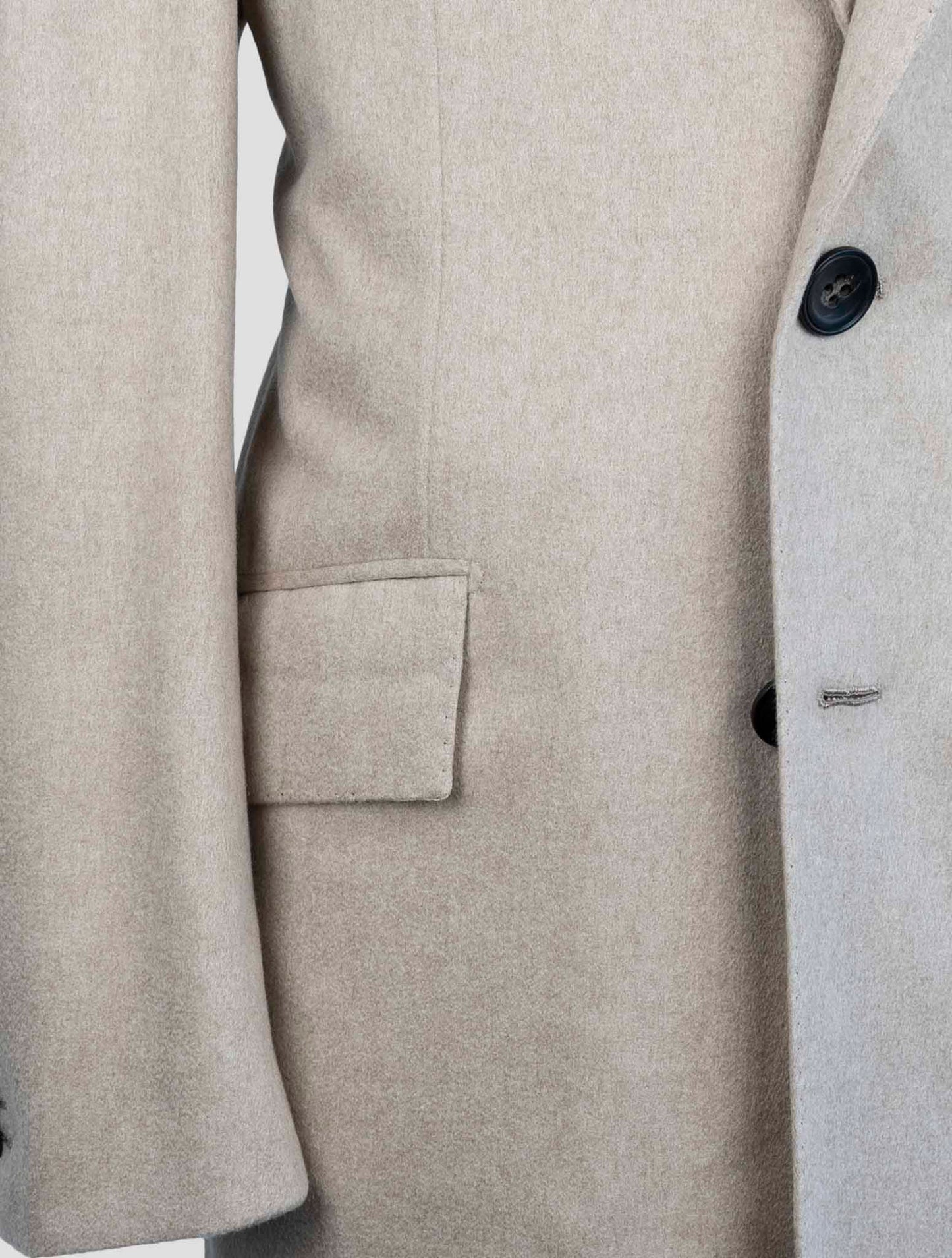 Kiton Beige Cashmere Overcoat