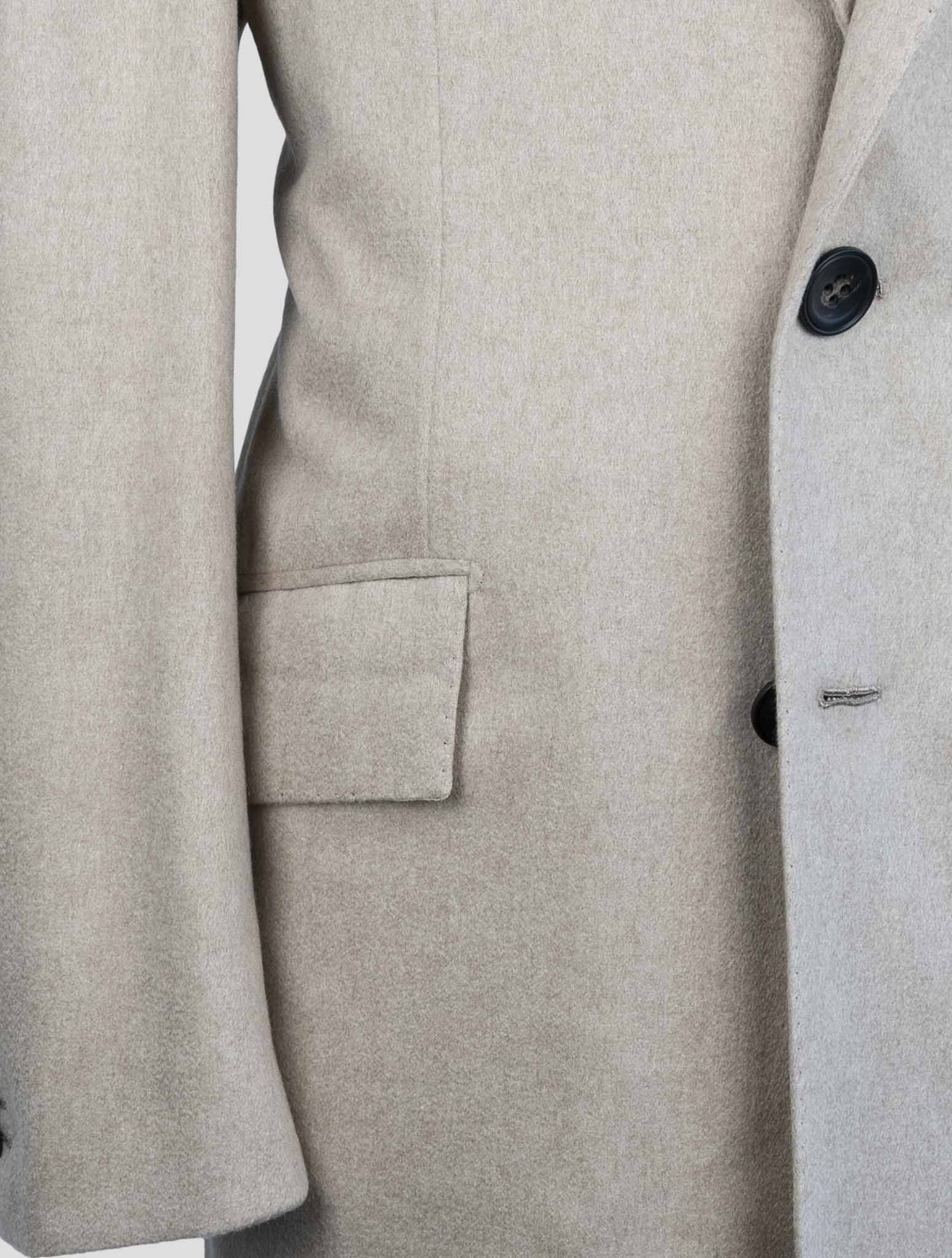 Kiton Beige Cashmere Overcoat